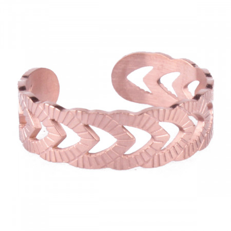 Bague MILE MILA acier cuivré Flechis