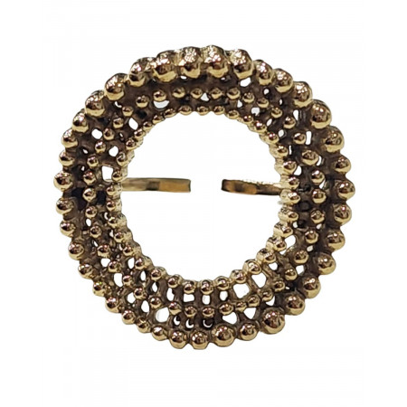 Bague femme acier doré Andy