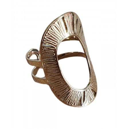 Bague femme acier doré Lucia