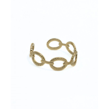 Bague femme acier doré petits maillons Svea