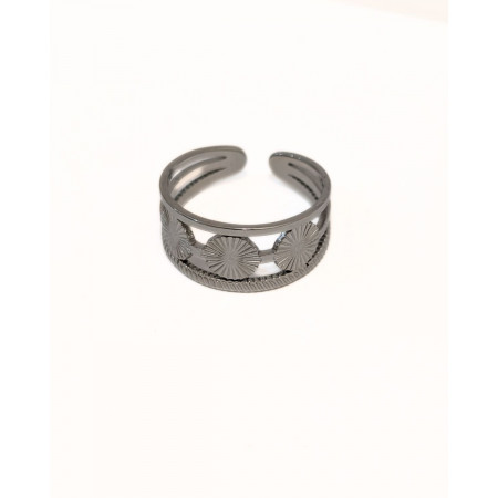 Bague femme acier argenté Théa