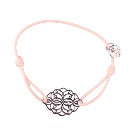 Bracelet LOL élastique rosace allongée filigrane