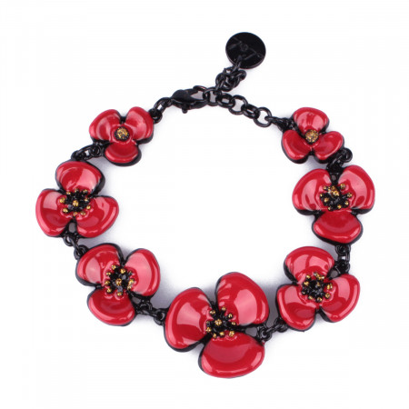 Bracelet LOL coquelicots rouges
