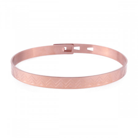 Bracelet MILE MILA jonc acier cuivré motifs ethniques