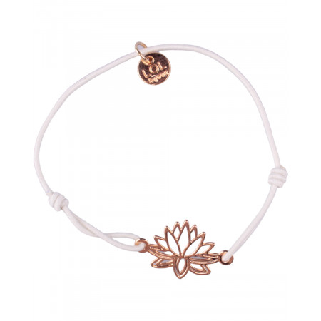 Bracelet LOL élastique lotus filigrane doré