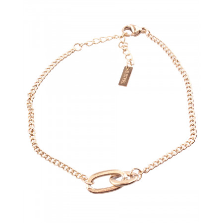 Bracelet acier doré double maillon