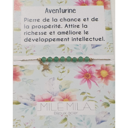 Bracelet Aventurine acier
