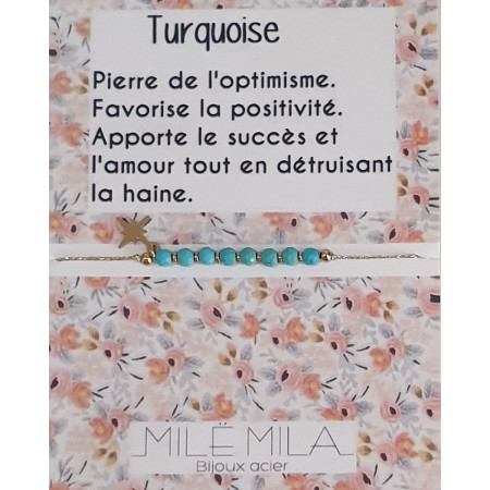Bracelet Turquoise acier