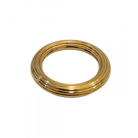 Bracelets femme jonc bombé rayé doré