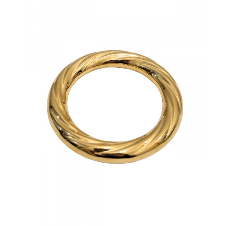 Bracelets femme jonc bombé torsadé doré