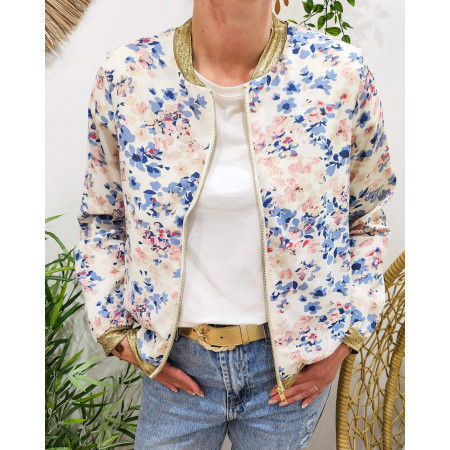 Bombers femme rose et bleu Idalia