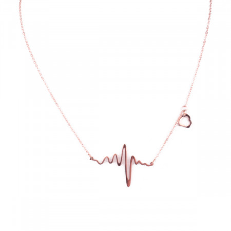 Collier MILE MILA acier cuivré ligne de vie