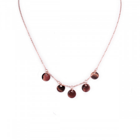 Collier MILE MILA acier cuivré pluie de pastilles