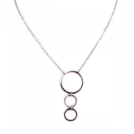 Collier MILE MILA acier argent trianneaux
