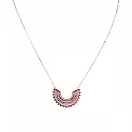 Collier MILE MILA acier cuivré éventail