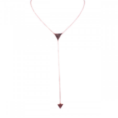 Collier MILE MILA acier cuivré Descente triangles