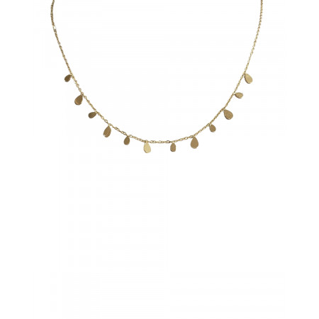 Collier femme doré petites gouttes