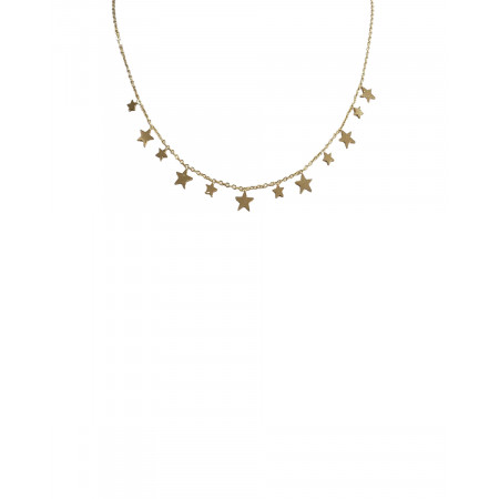 Collier femme doré petites étoiles