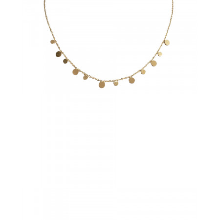 Collier femme doré petits ronds