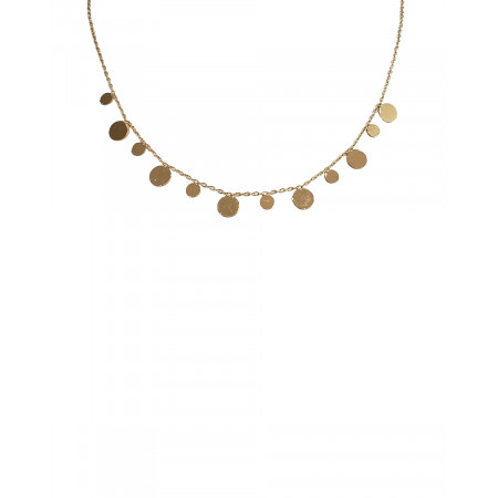 Collier femme doré petites pastilles
