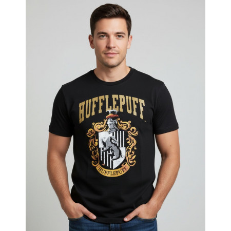 Tee-Shirt Noir Poufsouffle Harry Potter