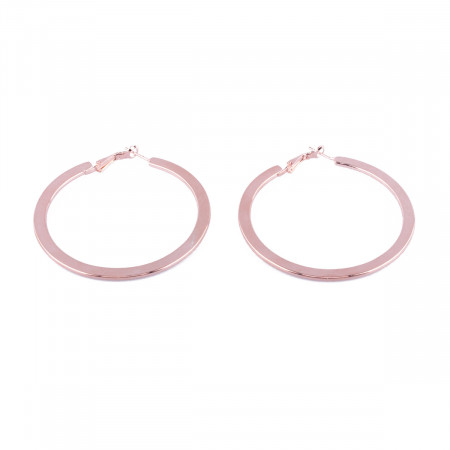 Boucles d'oreilles anneaux cuivrés platis