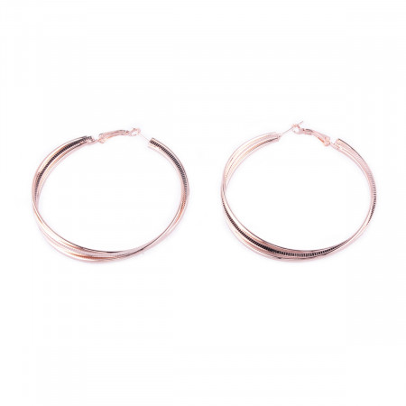 Boucles d'oreilles anneaux cuivrés Vrillis