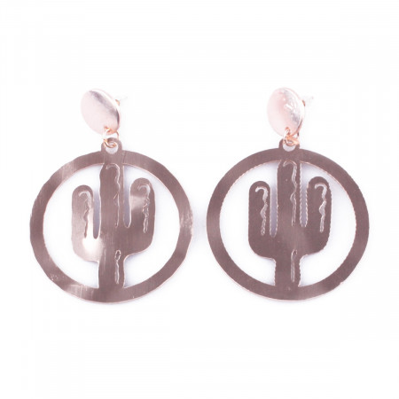 Boucles d'oreilles LOLILOTA Cactus acier cuivré