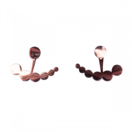 Boucles d'oreilles MILE MILA acier cuivré Ruisselis