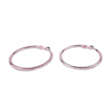 Boucles d'oreilles Anneaux cuivrés et strass Finitis