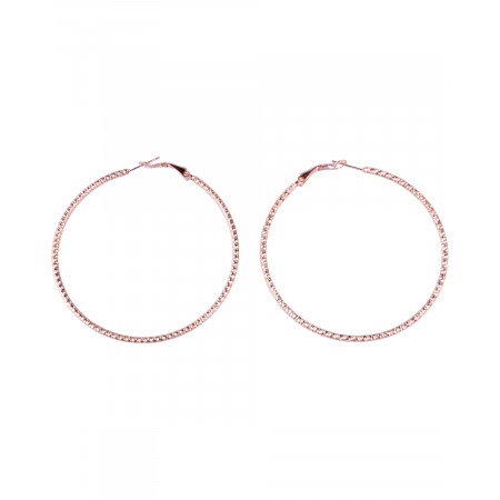 Boucles d'oreilles Anneaux acier cuivré Brillia