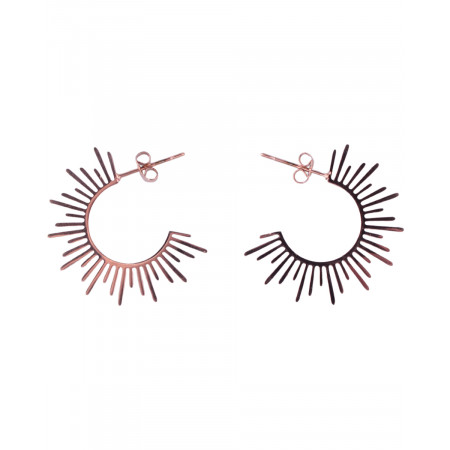 Boucles d'oreilles MILE MILA anneaux soleils acier cuivré