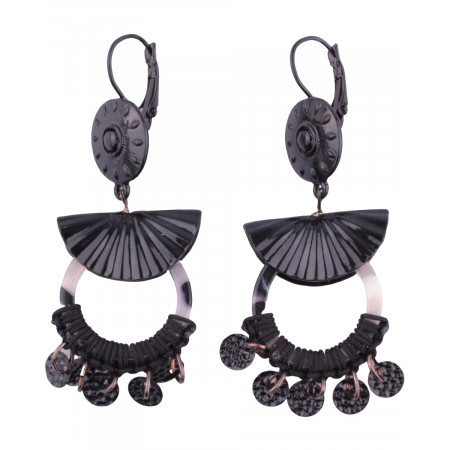 Boucles d'oreilles LOL noires Eventipasti