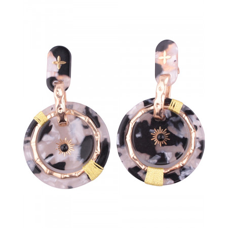 Boucles d'oreilles LOL à clips noires Martalis