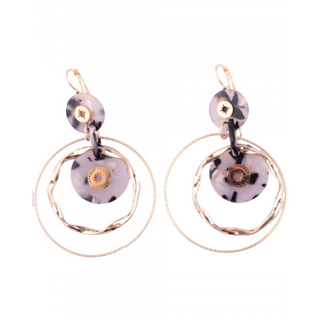 Boucles d'oreilles LOL dorées et grises Filamelis