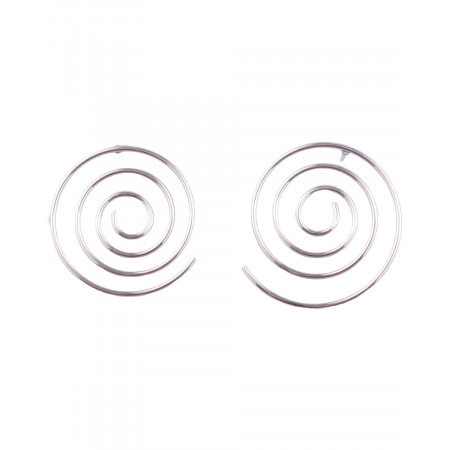 Boucles d'oreilles MILE MILA acier argent Tourbillonis