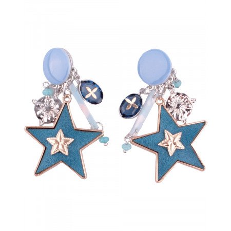 Boucles d'oreilles LOL à clips étoiles suspendues