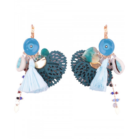 Boucles d'oreilles LOL bleues Corolle de coquillages