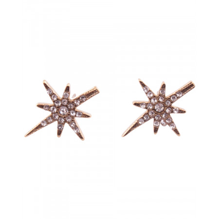 Boucles d'oreilles acier étoile brillante