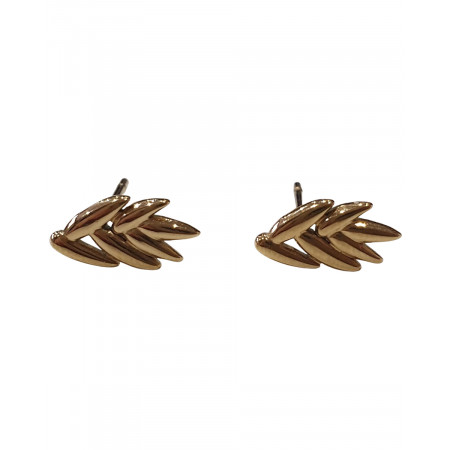 Boucles d'oreilles Acier feuilles-Or