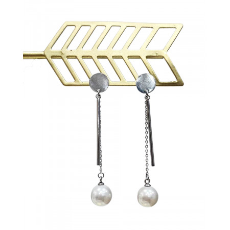 Boucles d'oreilles tige perle