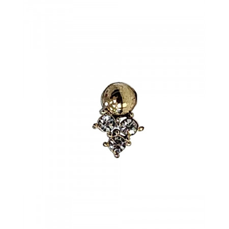Boucle d'oreille femme grappe strass