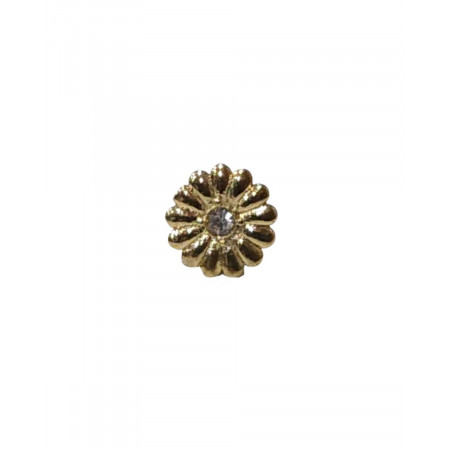 Boucle d'oreille femme marguerite cœur strass