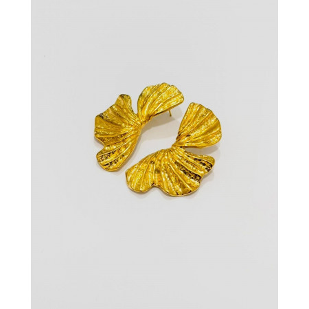 Boucles d'oreilles femme acier doré Eléonore