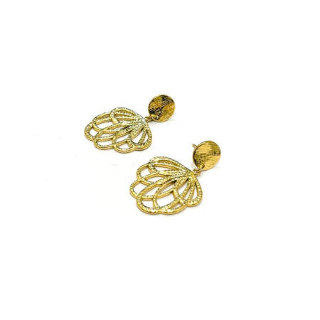 Boucles d'oreilles femme acier doré Aline