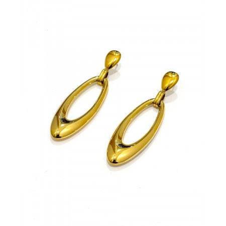Boucles d'oreilles femme acier doré Florence