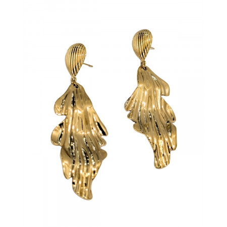 Boucles d'oreilles femme acier doré Lior