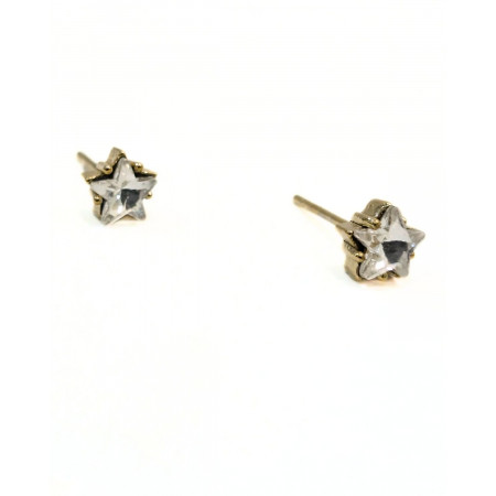 Boucles d'oreilles femme acier zirconium étoile