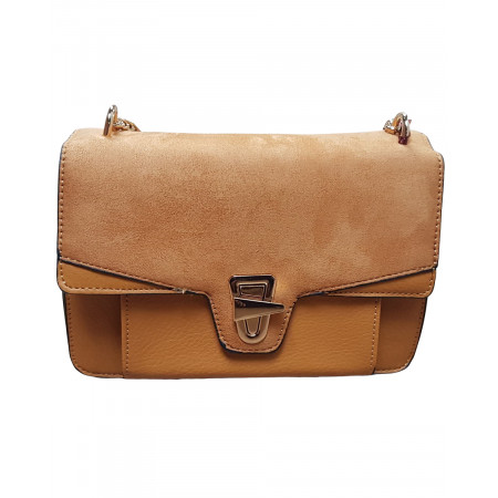 Sac à bandoulière moutarde et doré Sacochis