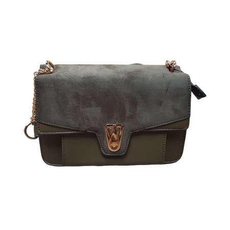 Sac à bandoulière kaki et doré Sacochis